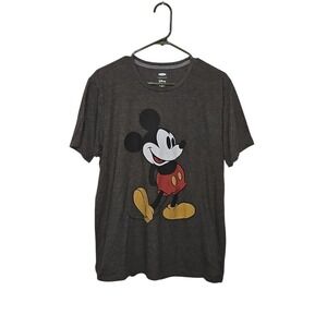 Old Navy Disney Charcoal Tee with Mickey Mouse Graphic Women's Large